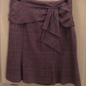 Nanette Laporte plum multicolored plaid skirt